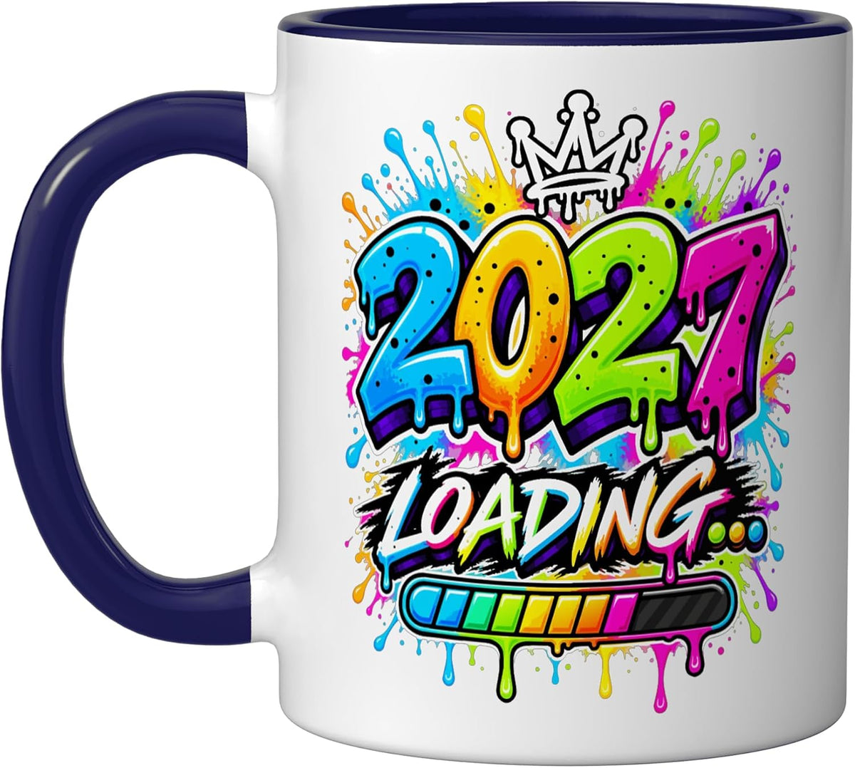 2027 Loading Graffiti New Year Ceramic Mug