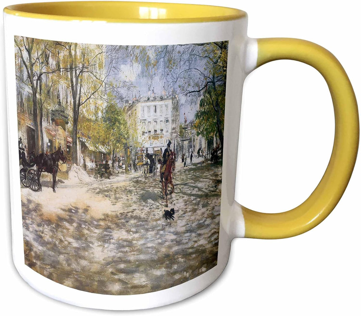 Boulevard In Paris By Jean-Francois Ceramic Mug