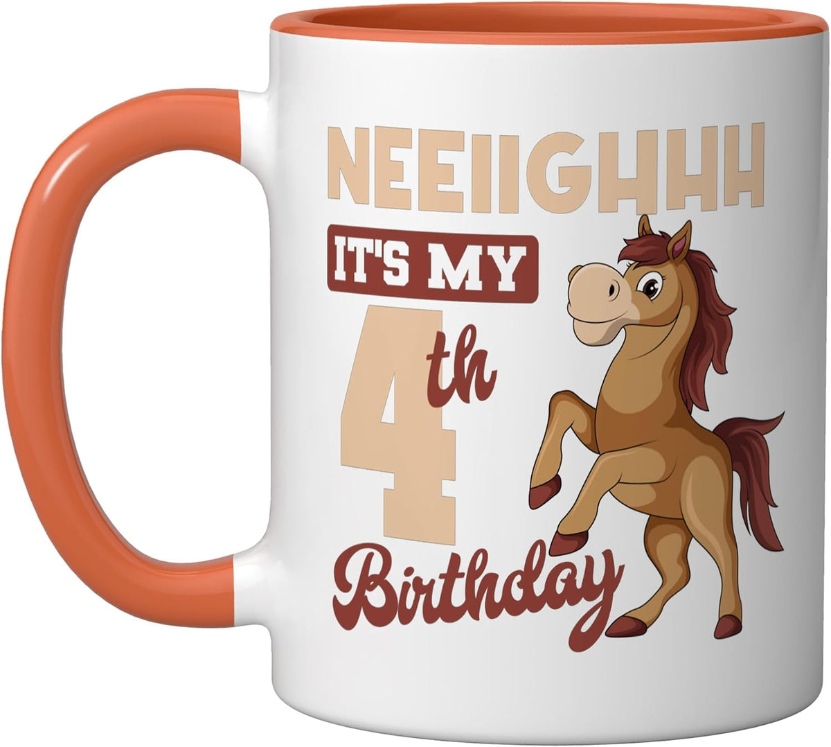 Neeiighhh It's My 4th Birthday Horse Bday Party 4 Ceramic Mug