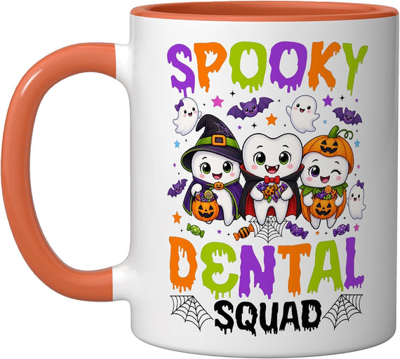 Spooky Dental Squad Halloween Dentist Team Dentistry Crew Ceramic Mug