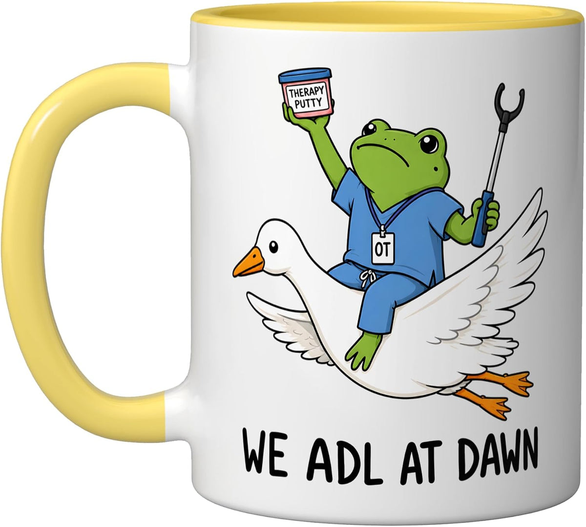 Funny Occupational Therapy Ot Life Frog Goose Adl Women Ceramic Mug