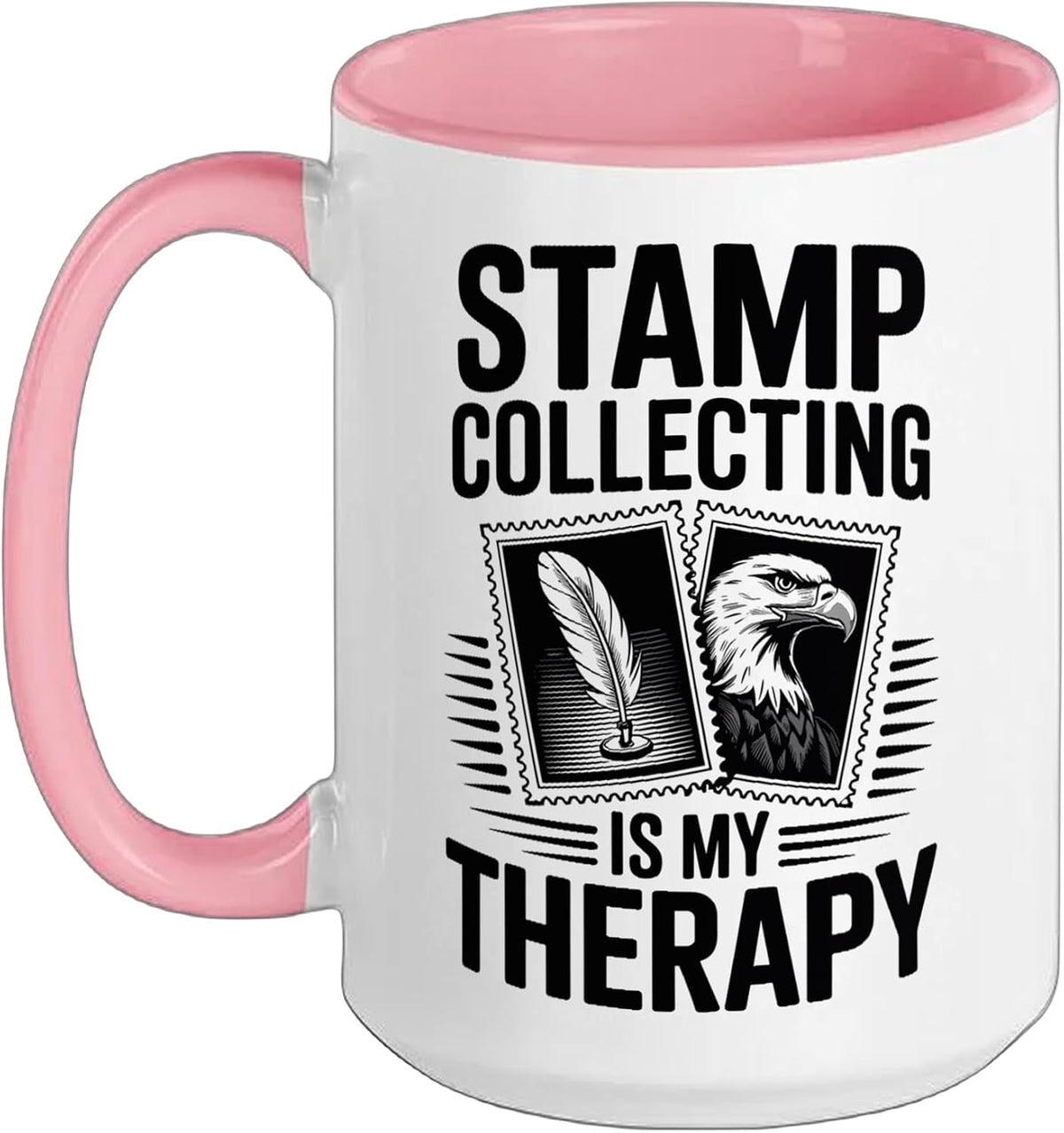 Stamp Collecting Is My Therapy Stamp Collector Ceramic Mug