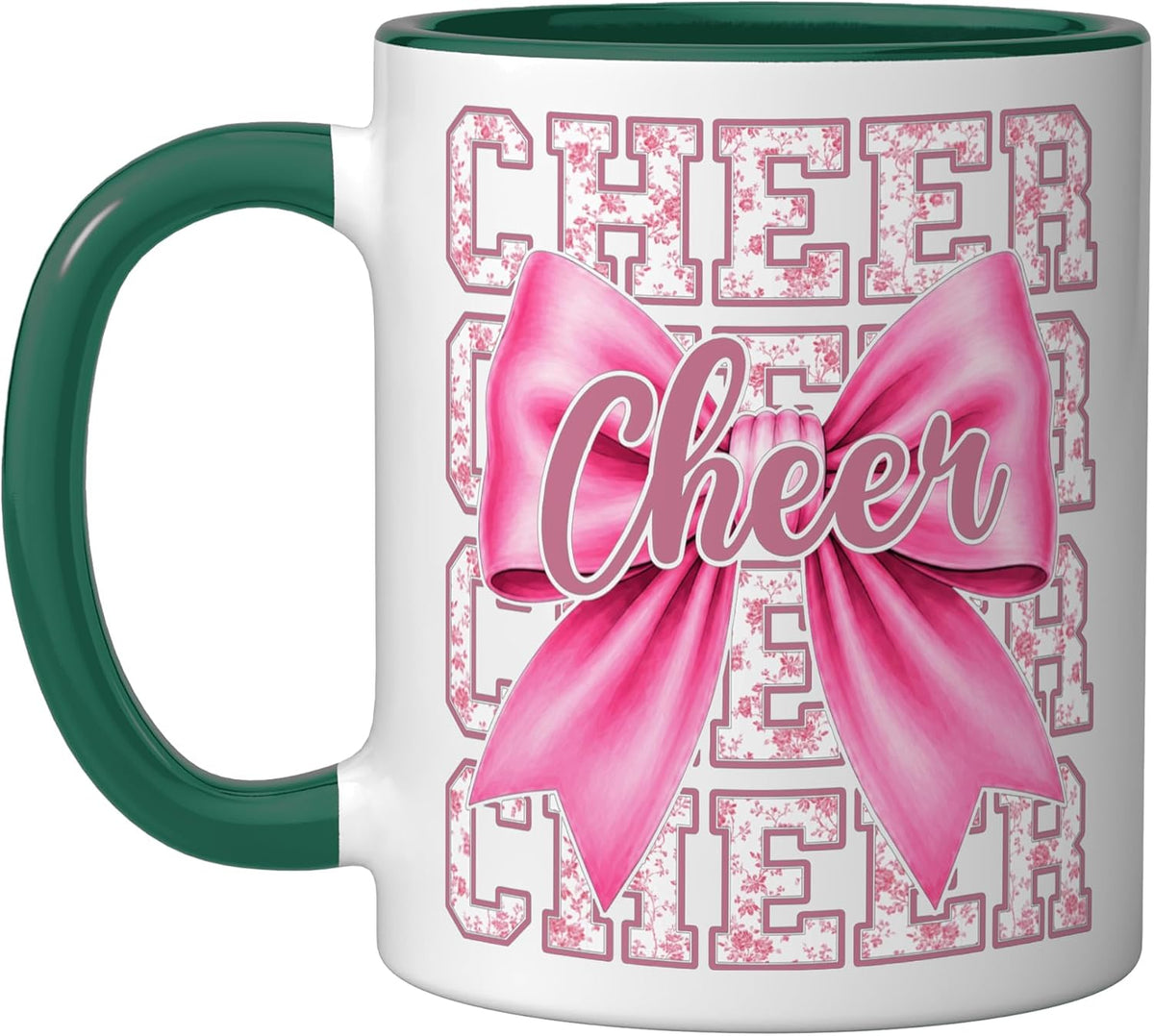 Cheer Coquette Bow Sport Cheerleader Cheerleading Girls Ceramic Mug