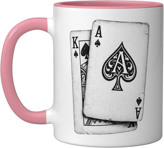 Ace Of Spades Playing Cards Gambling Casino Poker Ceramic Mug