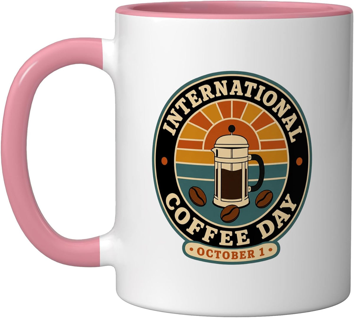 International Coffee October French Press Ceramic Mug