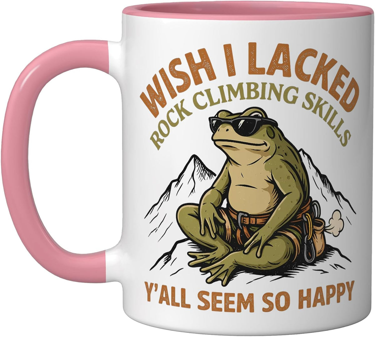 Cool Frog Rock Climber Sunglasses Funny Ceramic Mug