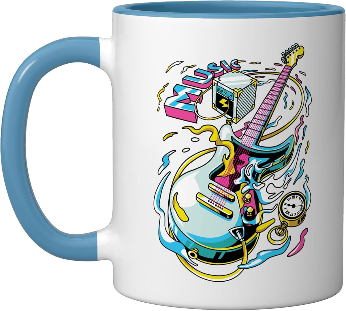 Guitarist Gift Men Women Children Electric Guitar Ceramic Mug
