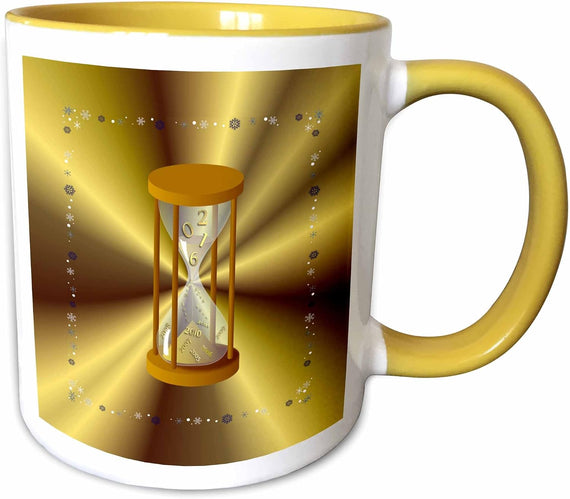 Hour Glass Years Falling, Happy New Year Ceramic Mug