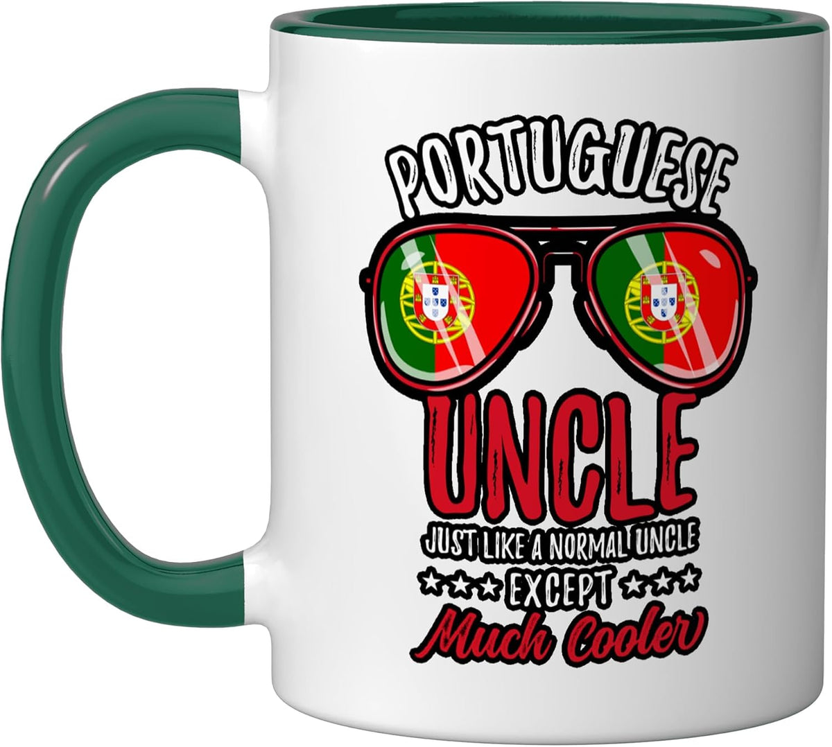 Cool Portuguese Uncle Sunglasses Portuguese Family Ceramic Mug