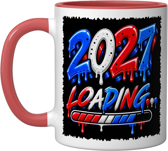 2027 Loading Graffiti New Year Ceramic Mug