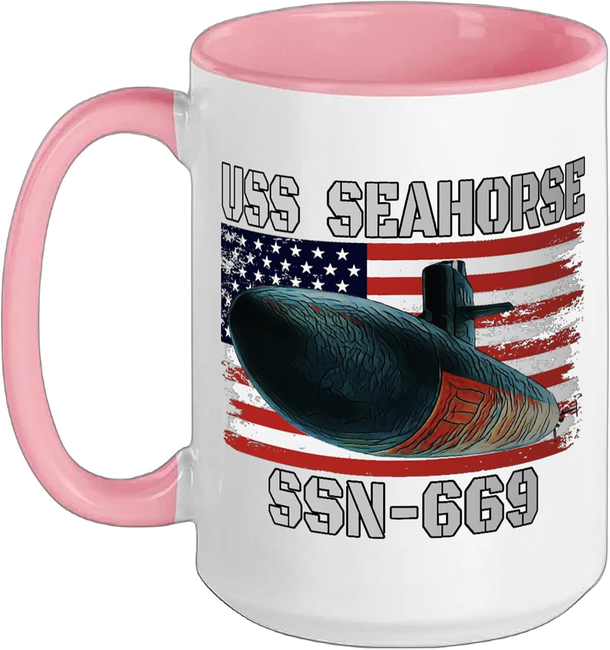 Submarine Uss Seahorse Ssn-669 Veteran Grandfather Dad Son Ceramic Mug