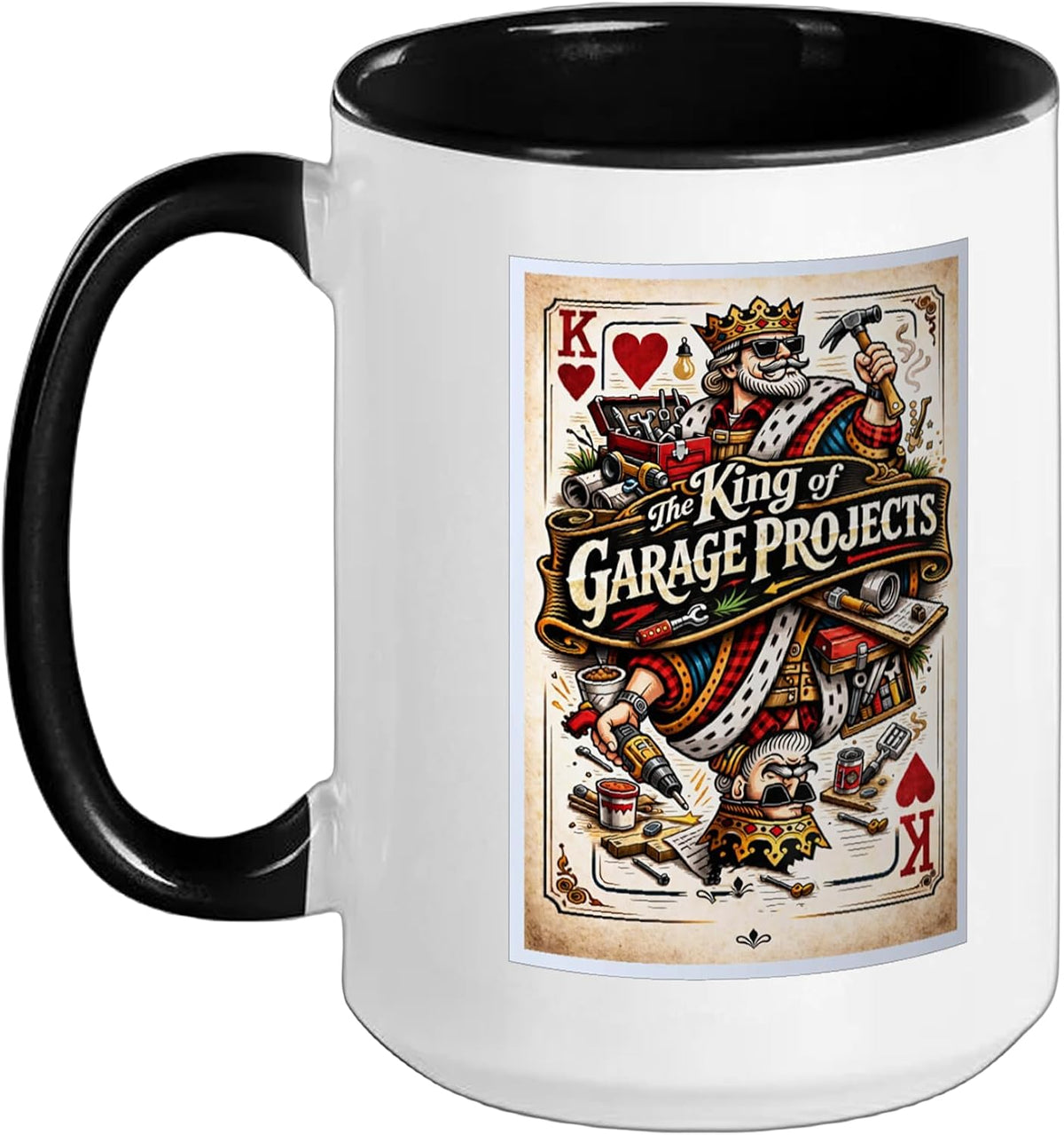Garage Project Father Dad Husband King Parody Gift Graphic Ceramic Mug