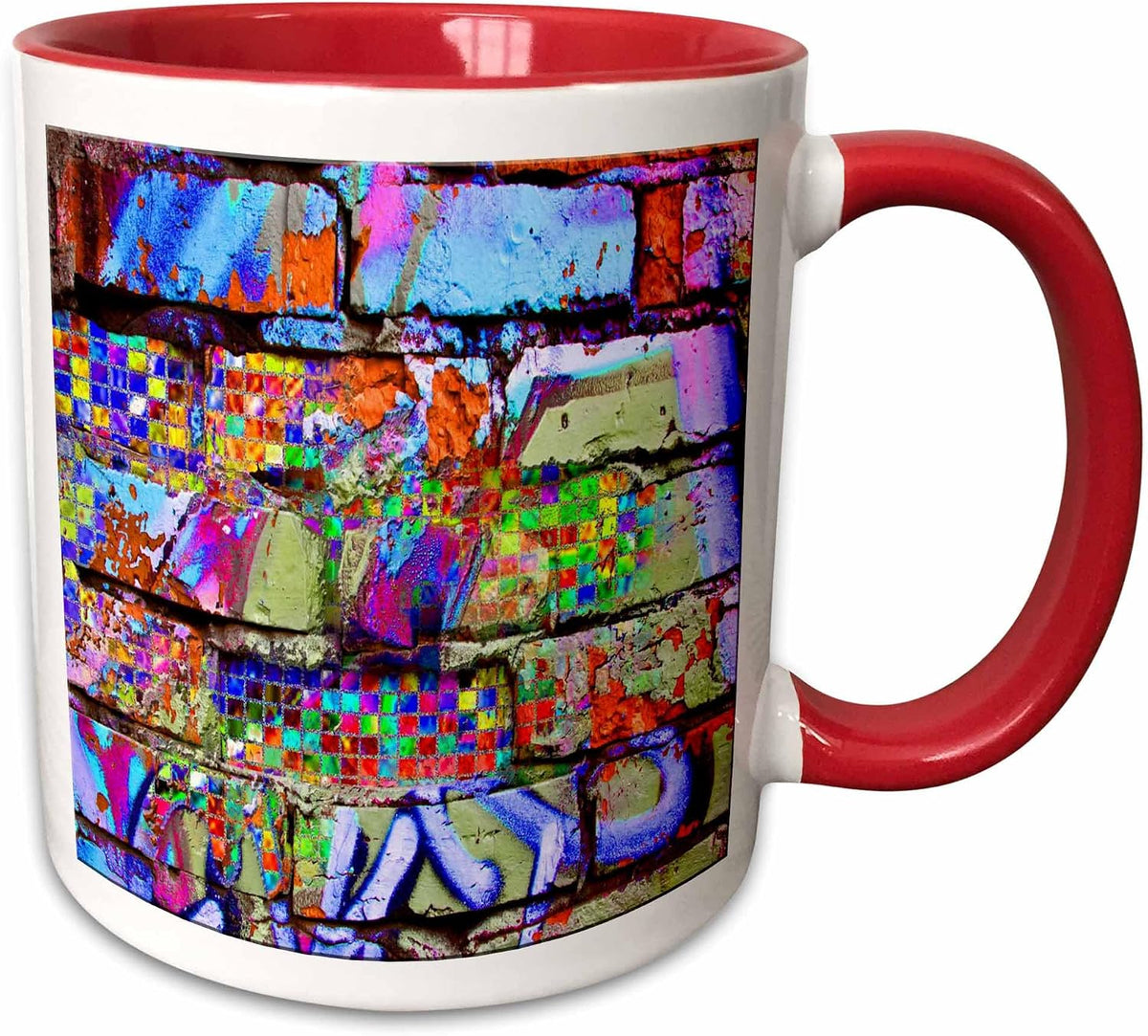 Abstract Graffiti Art In Rainbows Of Colors Ceramic Mug