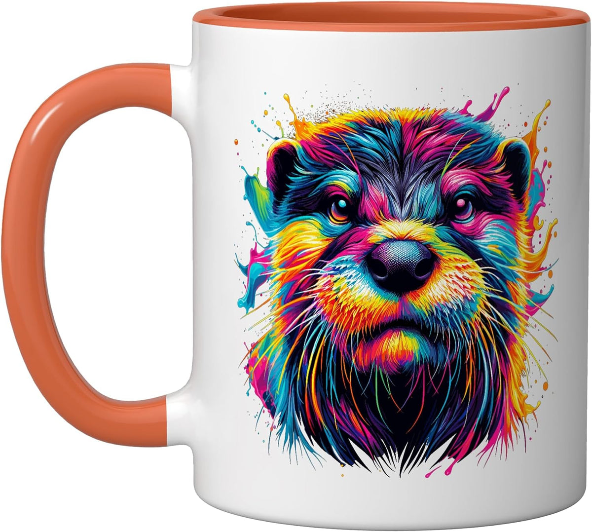 Splash Art Sea Otters Ceramic Mug