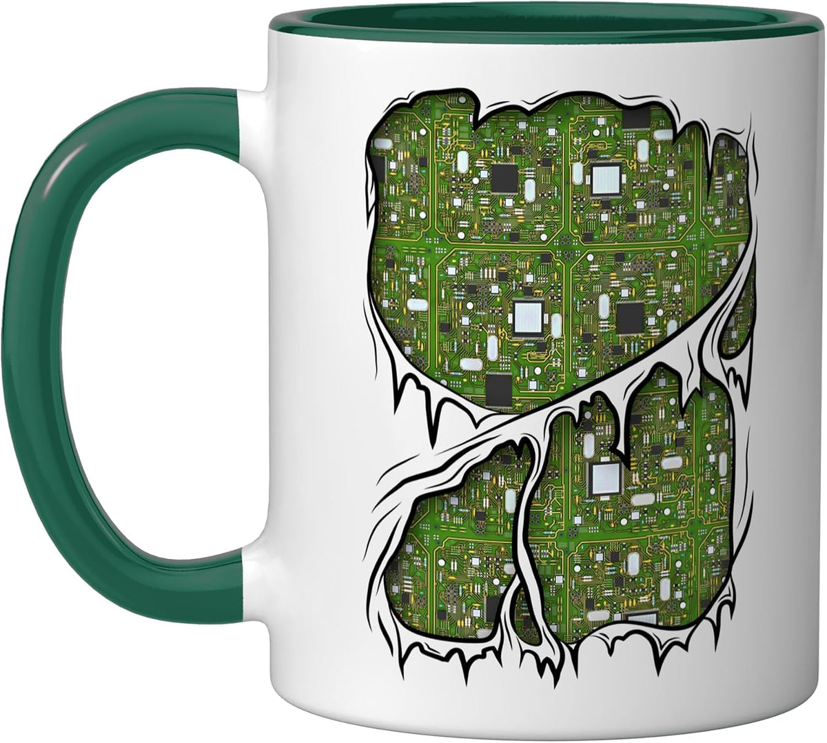Circuit Board Rip Tech Nerd Engineer Ceramic Mug