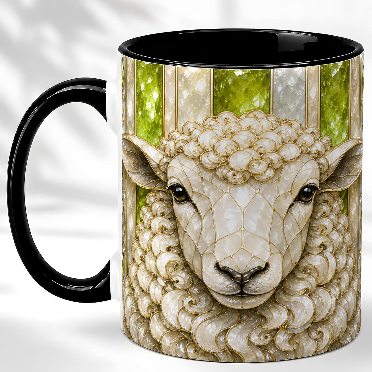Jeweled Sheep, Farm Animal Mug, Ceramic Ceramic Mug