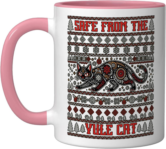 Safe From The Yule Cat Christmas Iceland Icelandic Culture Ceramic Mug