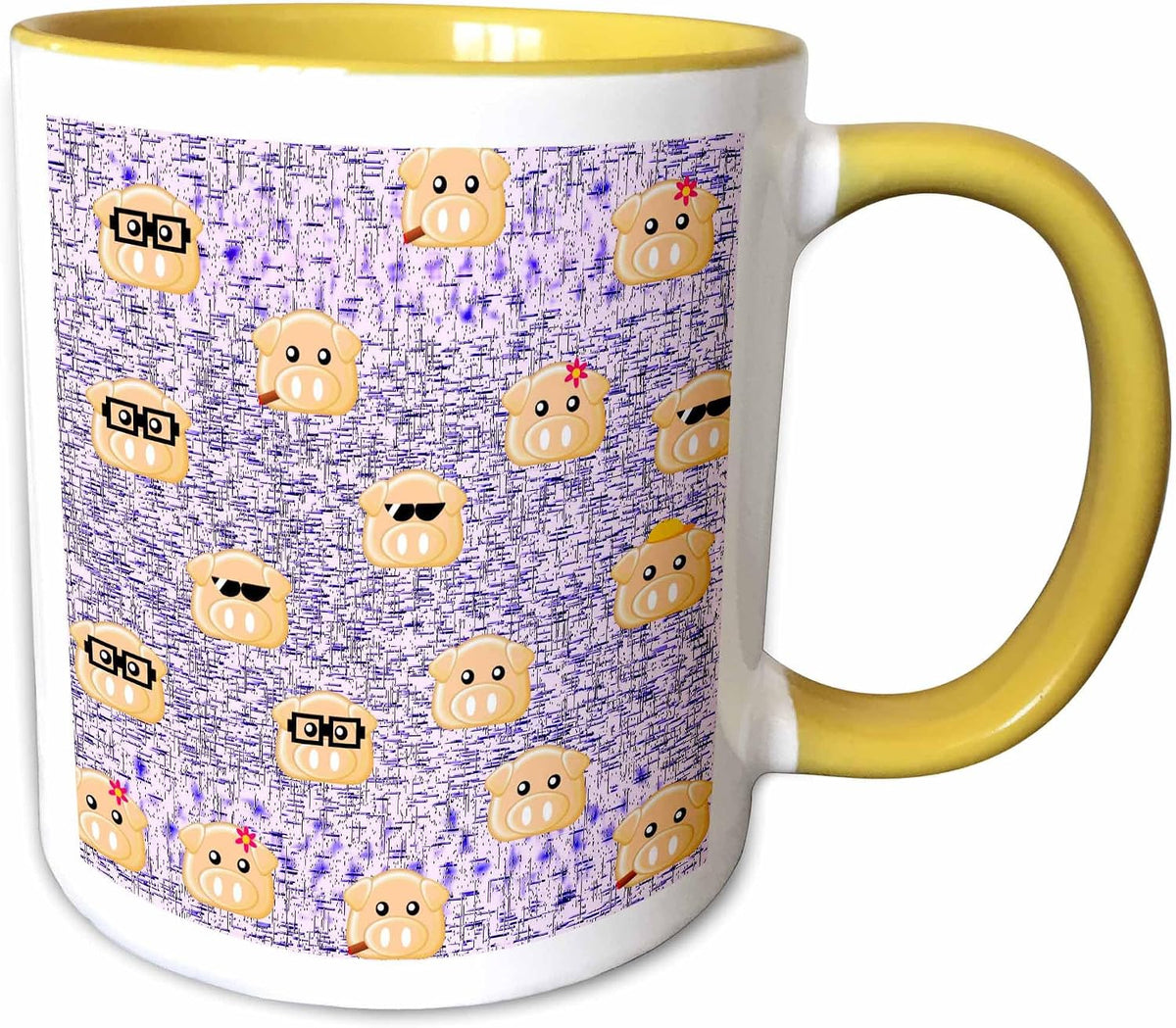 Purple Pigs Ceramic Mug