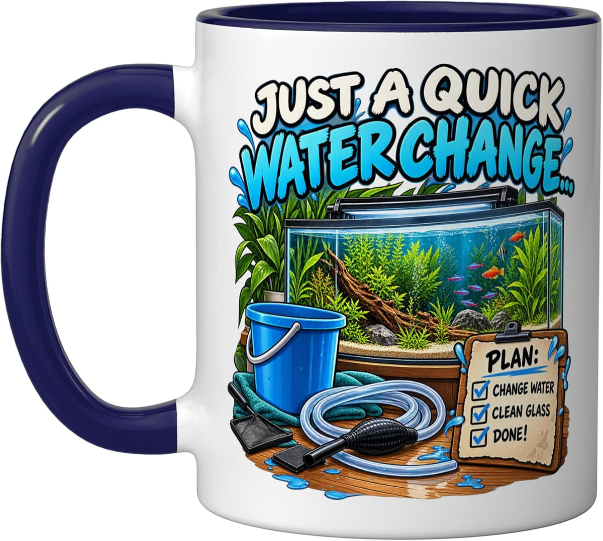 Funny Aquarium Water Change Fish Tank Aquarist Ceramic Mug
