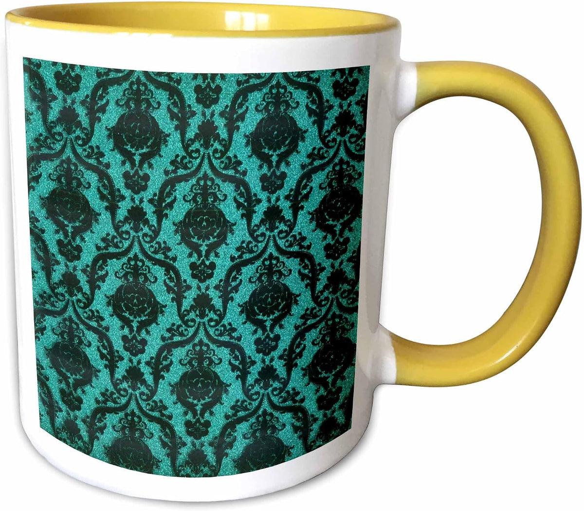 Florene DéCor Ii Black Formal Turquoise Ceramic Mug