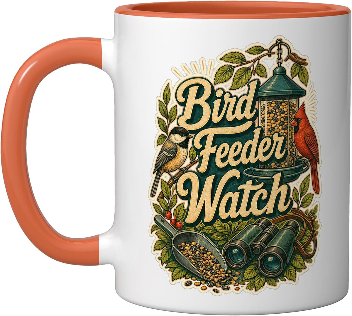 Bird Feeder Watch Backyard Birds Ceramic Mug