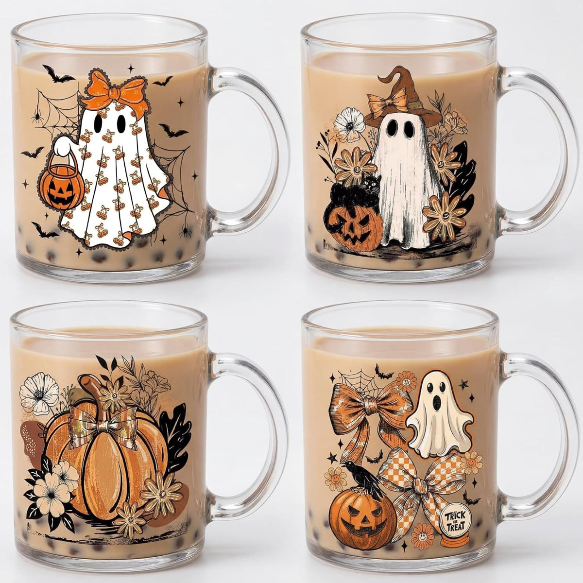 Cute Ghost Pumpkin Trick Or Treat Halloween Ceramic Mug