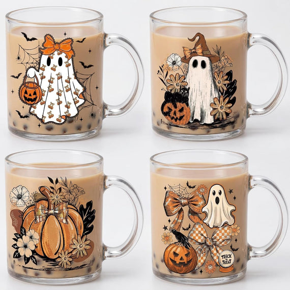 Cute Ghost Pumpkin Trick Or Treat Halloween Ceramic Mug