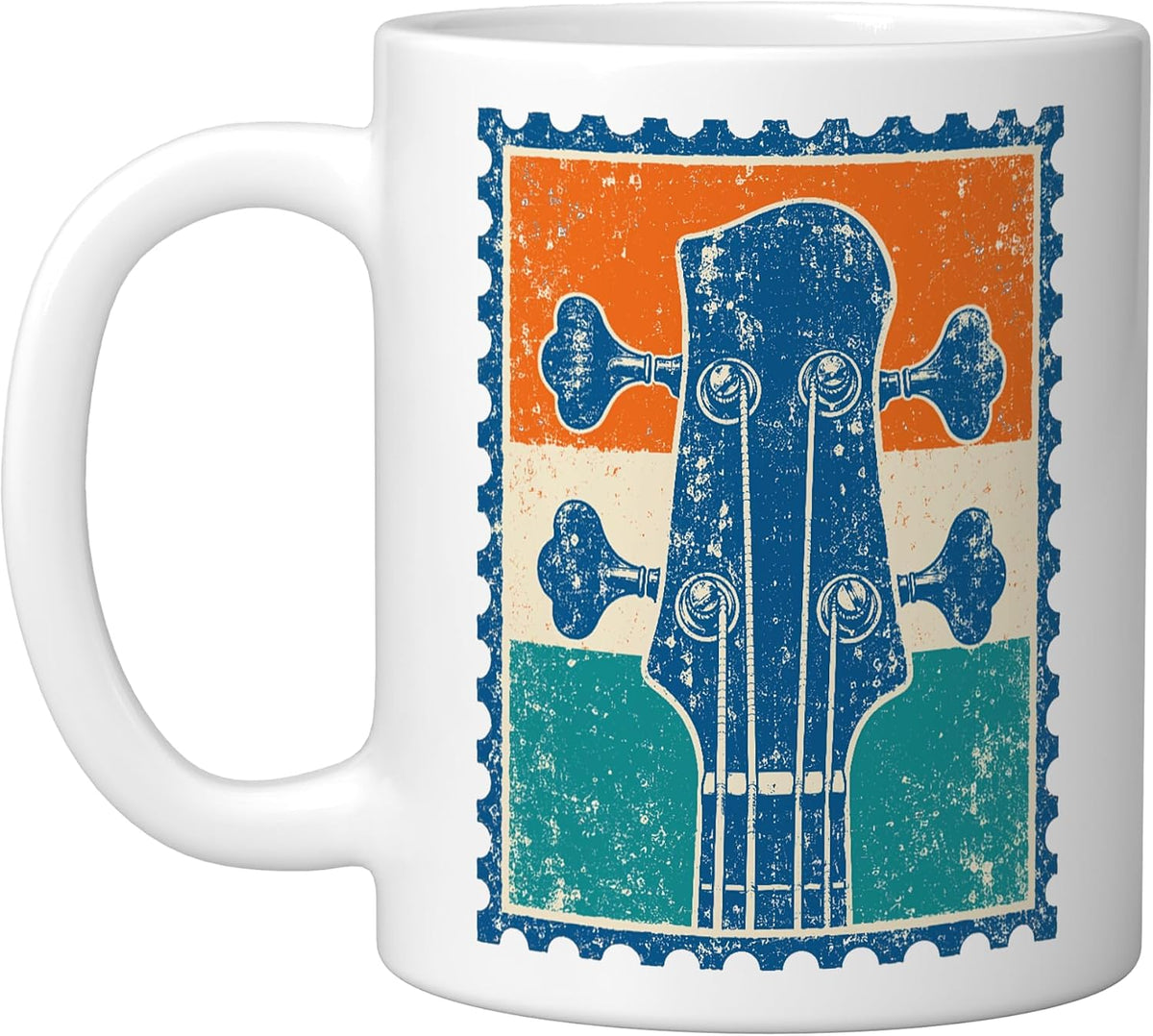 Bass Guitar Bassist Retro Music Ceramic Mug
