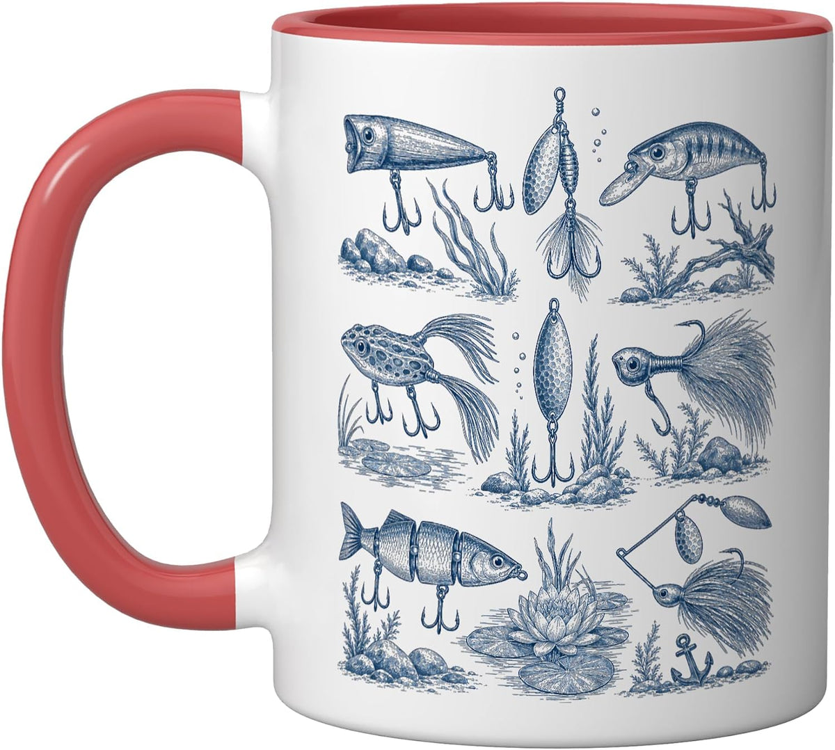 Fishing Lures Angler Tackle Ceramic Mug