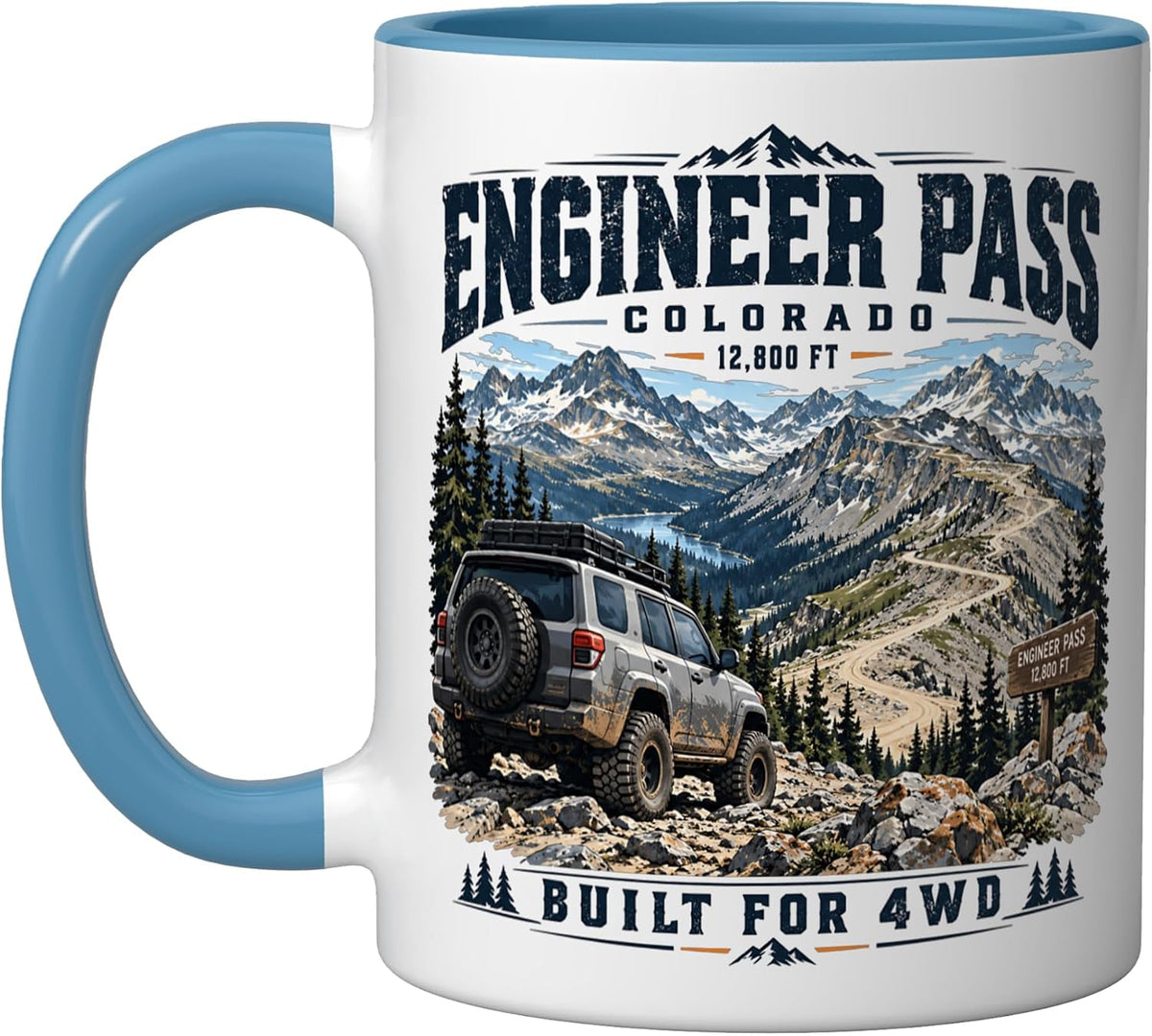 Engineer Pass Co 4wd Overlanding Mountain Adventure Design Ceramic Mug