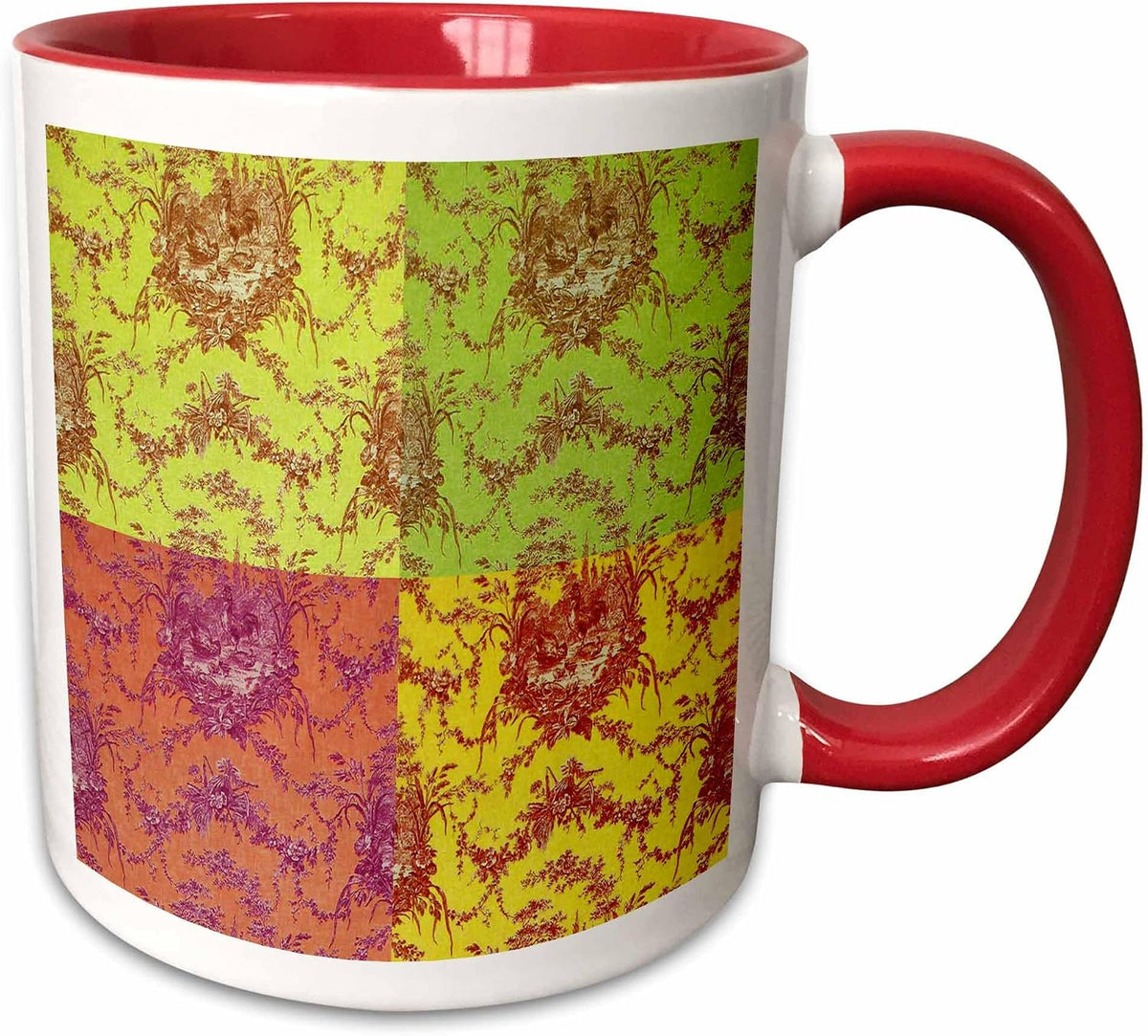 French Rooster Toile. Popular Toile Print. Ceramic Mug