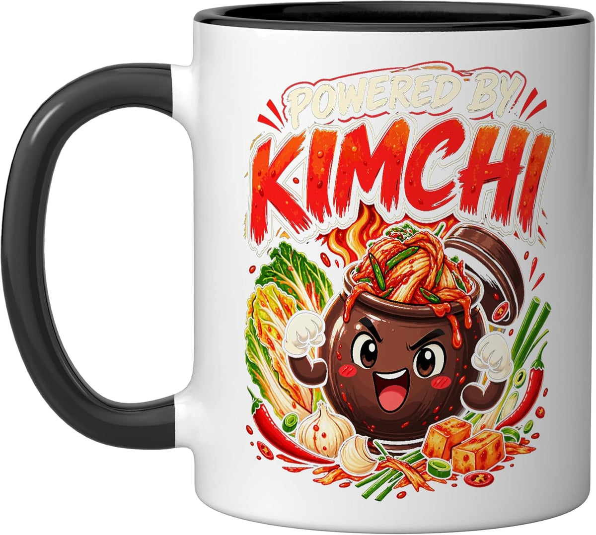 Powered By Kimchi Korean Food Lover Humor Ceramic Mug