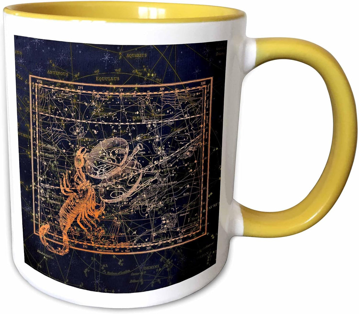 Retro Star Map. Zodiac Asterisms Ceramic Mug