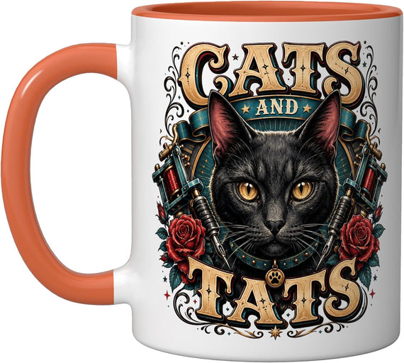 Cats and Tats Black Cat Tattoo Mug