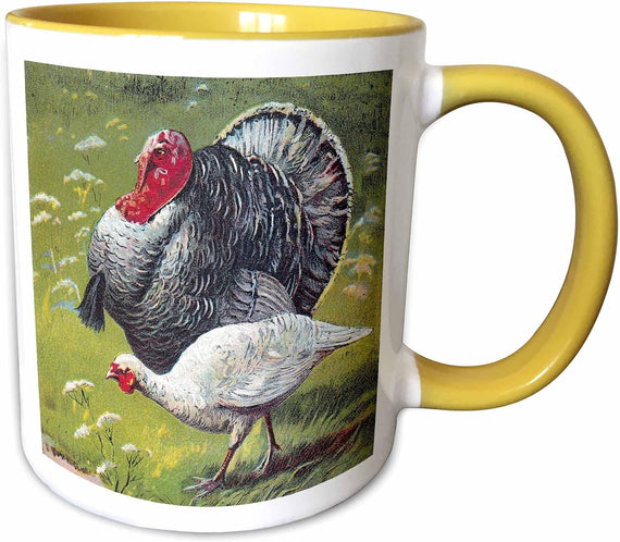 Vintage Turkeys Thanksgiving Ceramic Mug