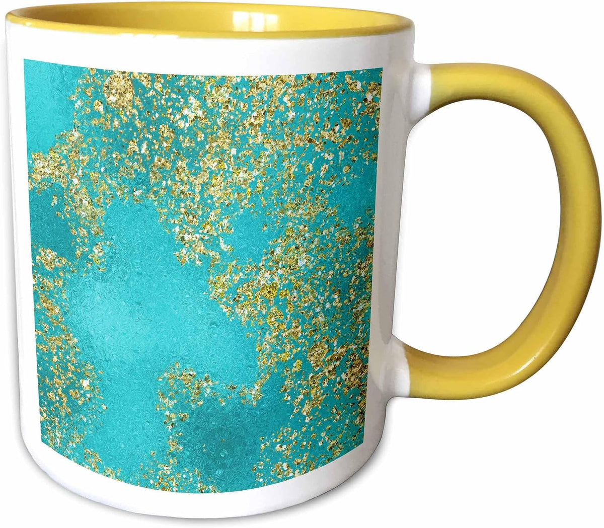 Picturing Glitzy Glam Gold Aqua Ceramic Mug