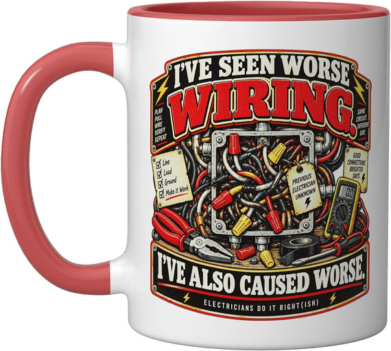 I've Seen Worse Wiring Funny Electrician Humor Ceramic Mug