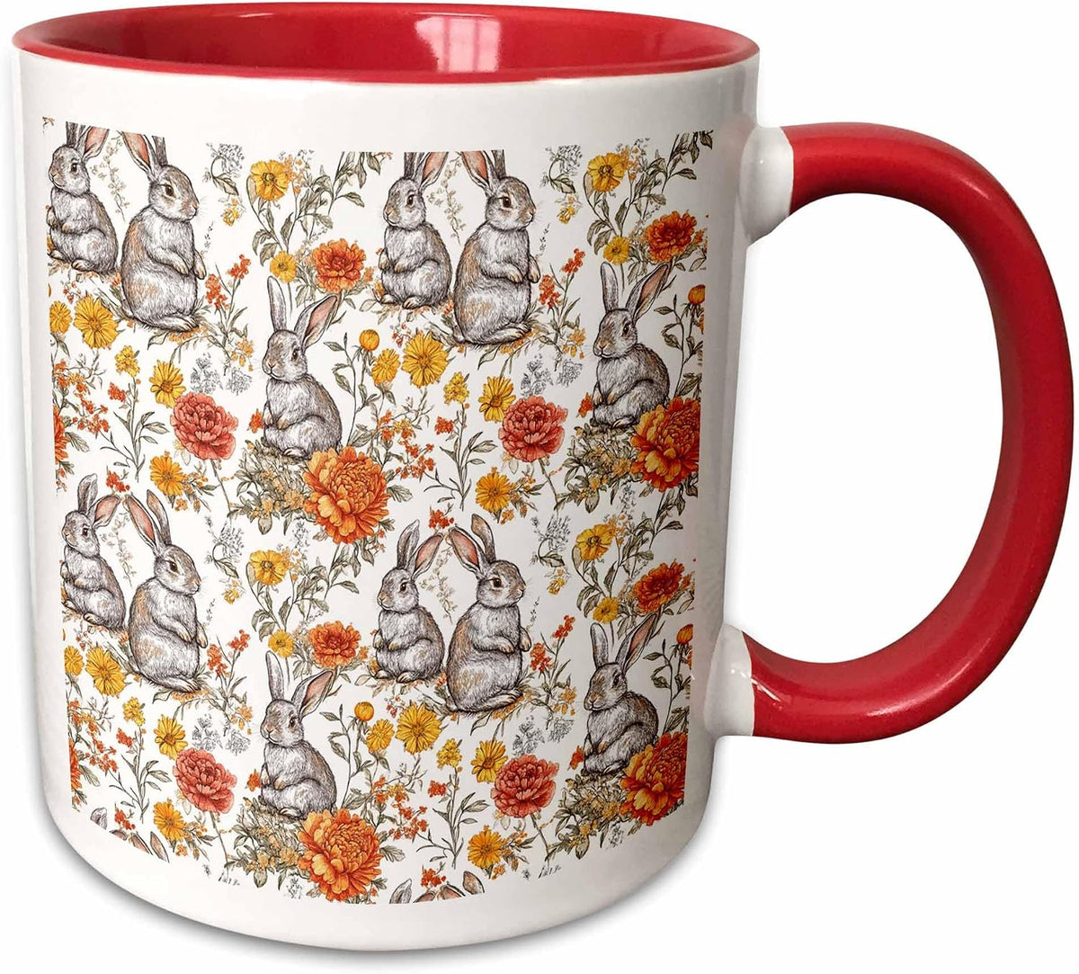 Stunning Pattern Of Easter Bunnies Ceramic Mug