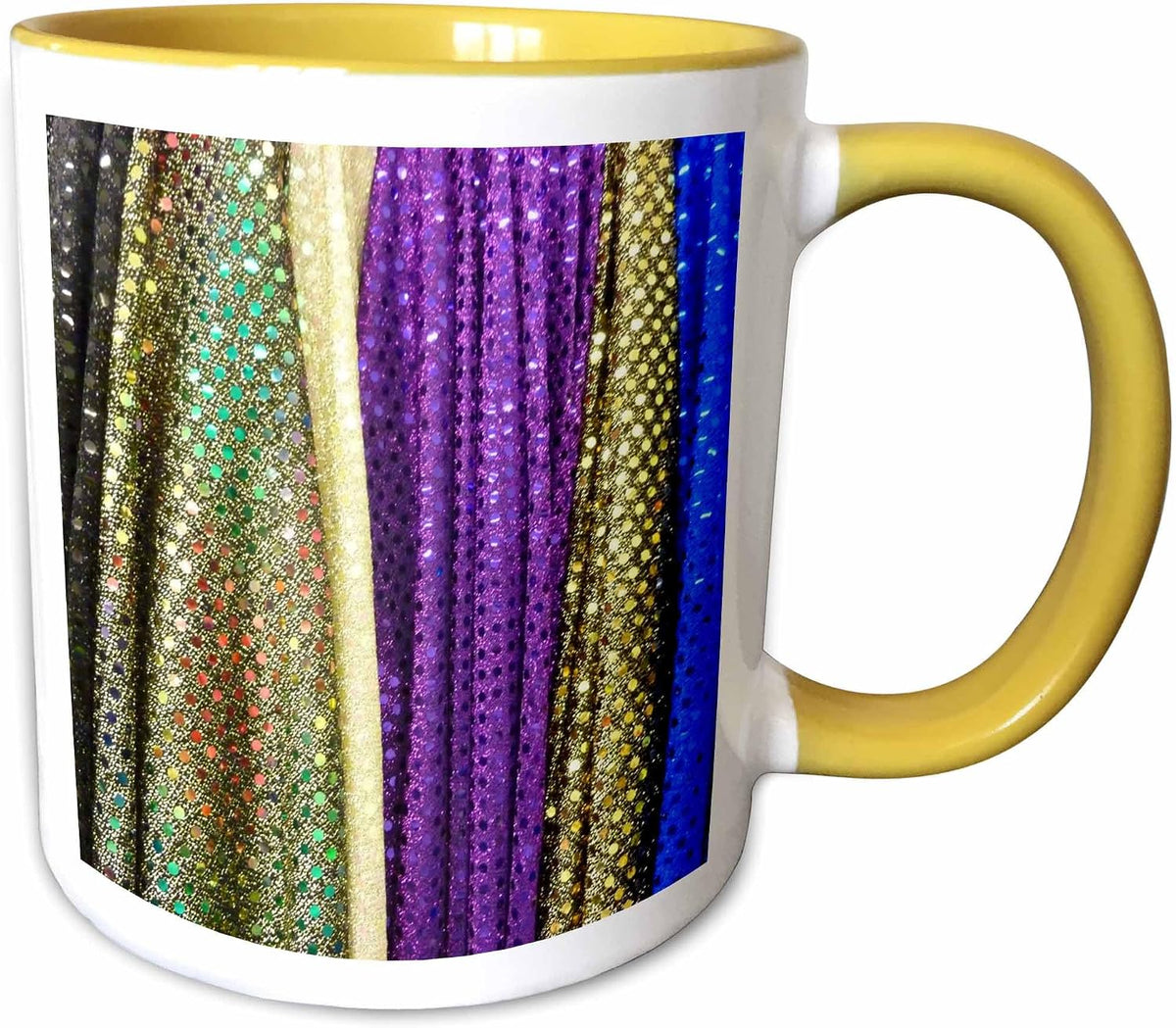Metallic Sequin Fabric Rolls Sewing Craft Ceramic Mug