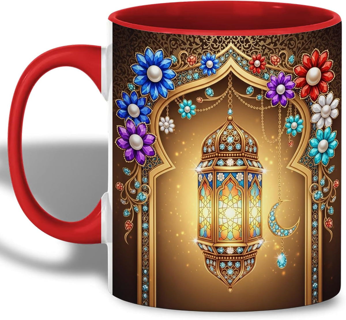 Ramadan Lantern Mosaic, Islamic Celebration Mug, Eid Ceramic Mug