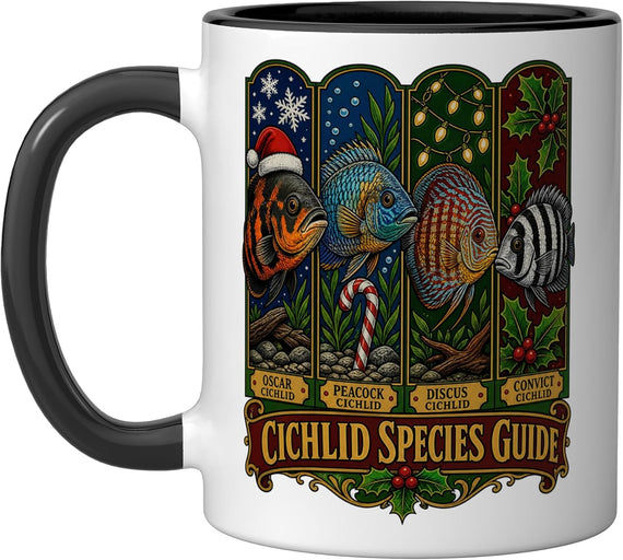 Cichlid Species Guide Christmas Aquarium Mug