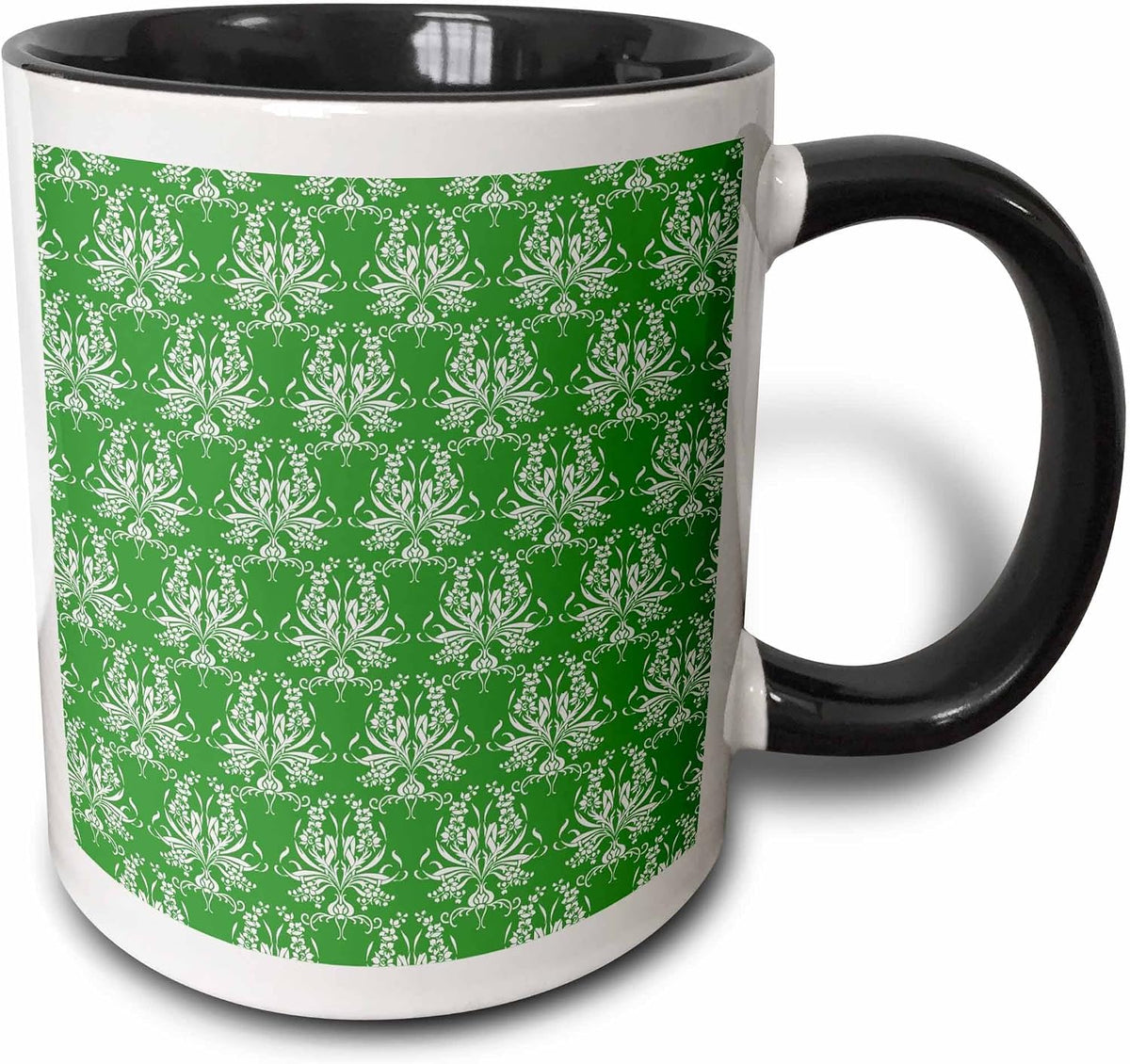 Gorgeous French Country Style Floral Pattern In White And Ceramic Mug
