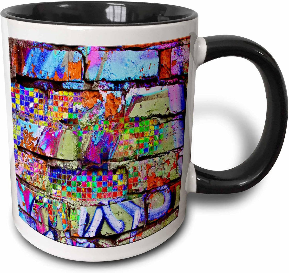 Abstract Graffiti Art In Rainbows Of Colors Ceramic Mug
